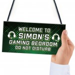 WELCOME Sign For Gaming Room Door Sign PERSONALISED