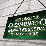 WELCOME Sign For Gaming Room Door Sign PERSONALISED