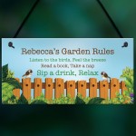 Personalised Garden Rules Sign For Garden Summerhouse Shed