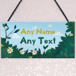 PERSONALISED Garden Summerhouse Shed Fairy Garden Sign