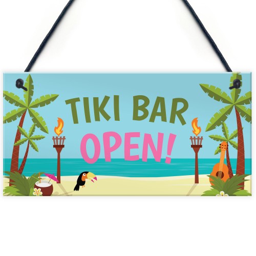 Welcome Tiki Bar Signs Novelty Bar Decor Gifts Hanging Signs