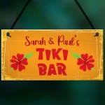 Novelty Tiki Bar Personalised Hanging Plaque Tropical Decor Gift
