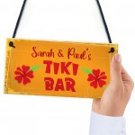Novelty Tiki Bar Personalised Hanging Plaque Tropical Decor Gift