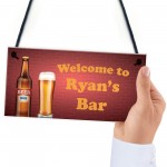 Neon Effect WELCOME Bar Sign PERSONALISED Home Bar Mancave