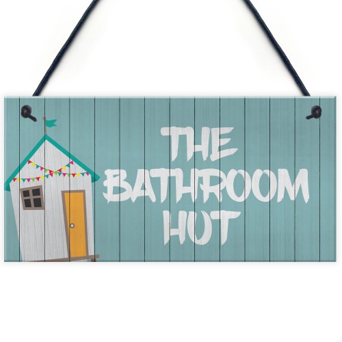 Quirky Nautical Bathroom Sign THE BATHROOM HUT Beach Theme