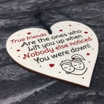 Cute Thank You Gift For Best Friend Birthday Xmas Wooden Heart