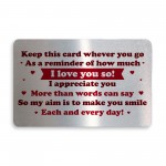 Metal Card For Wallet Christmas Gifts For Him Anniversary Gift