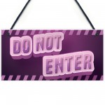 DO NOT ENTER Sign Neon Effect Girls Gaming Sign For Bedroom