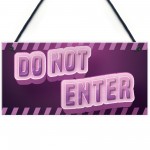 DO NOT ENTER Sign Neon Effect Girls Gaming Sign For Bedroom