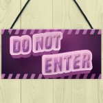 DO NOT ENTER Sign Neon Effect Girls Gaming Sign For Bedroom