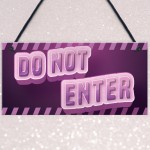 DO NOT ENTER Sign Neon Effect Girls Gaming Sign For Bedroom
