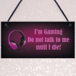 Neon Effect Pink Gaming Sign For Girls Bedroom Sign Girl Gamer