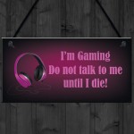 Neon Effect Pink Gaming Sign For Girls Bedroom Sign Girl Gamer