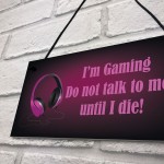 Neon Effect Pink Gaming Sign For Girls Bedroom Sign Girl Gamer