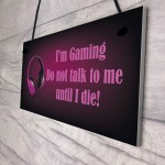 Neon Effect Pink Gaming Sign For Girls Bedroom Sign Girl Gamer