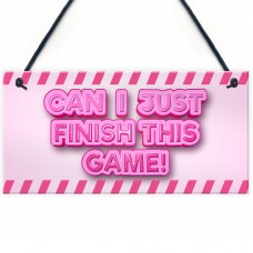 Funny Pink Gaming Sign For Girl Bedroom Gamer Gift For Daughter