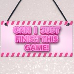 Funny Pink Gaming Sign For Girl Bedroom Gamer Gift For Daughter