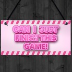 Funny Pink Gaming Sign For Girl Bedroom Gamer Gift For Daughter