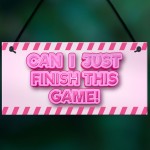Funny Pink Gaming Sign For Girl Bedroom Gamer Gift For Daughter
