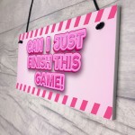 Funny Pink Gaming Sign For Girl Bedroom Gamer Gift For Daughter