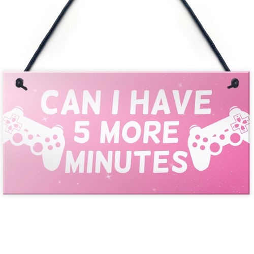Funny Girls Bedroom Sign GIRL GAMER Gift For Daughter