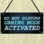 NEON EFFECT Do Not Disturb Sign Funny Gaming Sign For Mancave