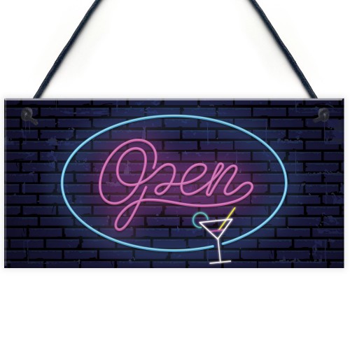 NEON EFFECT Open Sign For Bar Man Cave Pub Club Home Decor