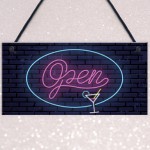 NEON EFFECT Open Sign For Bar Man Cave Pub Club Home Decor