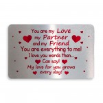 Metal Wallet Card Anniversary Christmas Gift For Your Partner