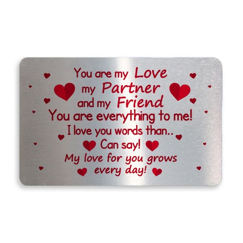 Metal Wallet Card Anniversary Christmas Gift For Your Partner