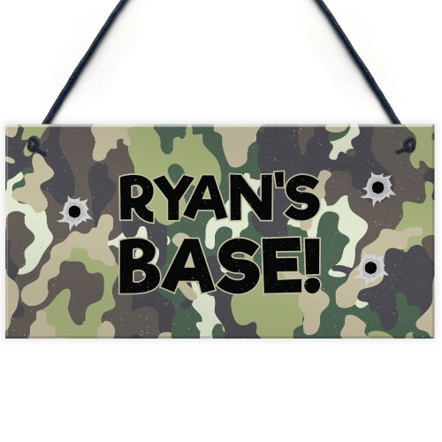 BASE Sign PERSONALISED Den Playhouse Sign Boys Bedroom