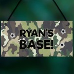 BASE Sign PERSONALISED Den Playhouse Sign Boys Bedroom