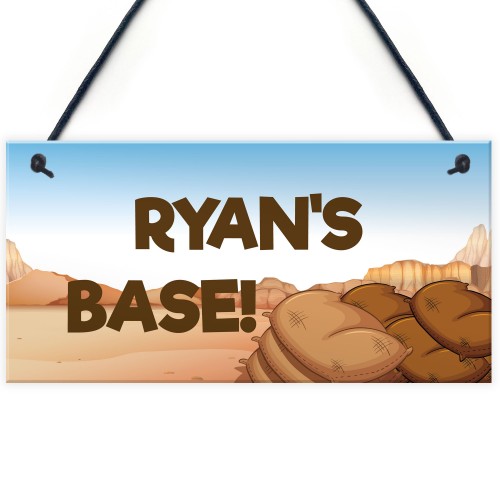 PERSONALISED Sign For Boys BASE Den Playhouse Sign