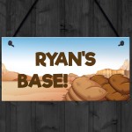 PERSONALISED Sign For Boys BASE Den Playhouse Sign