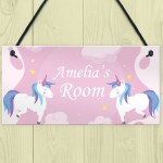 UNICORN Gift For Daughter PERSONALISED Unicorn Bedroom Sign