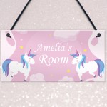 UNICORN Gift For Daughter PERSONALISED Unicorn Bedroom Sign