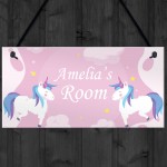 UNICORN Gift For Daughter PERSONALISED Unicorn Bedroom Sign