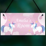 UNICORN Gift For Daughter PERSONALISED Unicorn Bedroom Sign