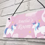 UNICORN Gift For Daughter PERSONALISED Unicorn Bedroom Sign