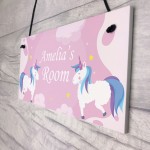 UNICORN Gift For Daughter PERSONALISED Unicorn Bedroom Sign