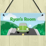 Boys Bedroom Sign Car Theme PERSONALISED Nursery Decor