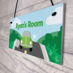 Boys Bedroom Sign Car Theme PERSONALISED Nursery Decor