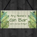 Shabby Chic GIN BAR Sign PERSONALISED Home Bar Kitchen Sign