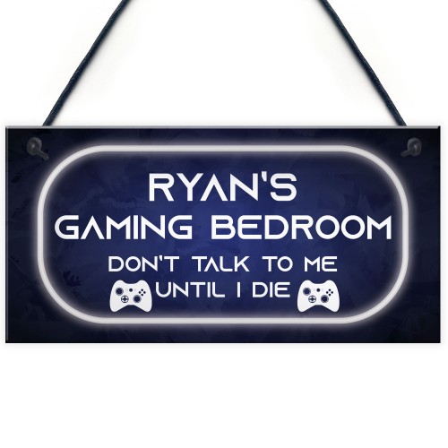 PERSONALISED Neon Effect Gaming Bedroom Sign Xbox Lover Gift