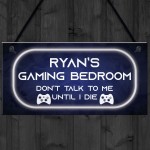 PERSONALISED Neon Effect Gaming Bedroom Sign Xbox Lover Gift