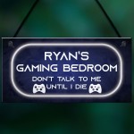 PERSONALISED Neon Effect Gaming Bedroom Sign Xbox Lover Gift