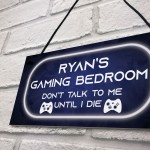 PERSONALISED Neon Effect Gaming Bedroom Sign Xbox Lover Gift