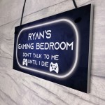 PERSONALISED Neon Effect Gaming Bedroom Sign Xbox Lover Gift