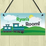 Train Theme Bedroom Door Sign PERSONALISED Boys Bedroom