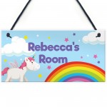 Unicorn Sign PERSONALISED Girls Bedroom Sign Nursery Decor